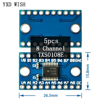 5pcs 3.3 V, 5V TXS0108E 8 Canale Logice la Nivel Bi-directional Modul Convertizor de TXB0108 Reciprocă a Converti Modul TXS0108 DIY Kit