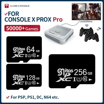 Carte de joc Potrivit pentru Super Consola x Pro Pentru PSP/N64/DC/PS1 Jocuri Built-in de 50+ Emulatoare Built-in 50000+Jocuri