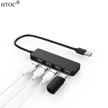 HTOC HUB USB 2.0 4 Porturi Hub-ul Ultra Slim Portable USB Splitter pentru Surface Pro Notebook PC iMac Pro, MacBook Air, Mac Mini/Pro
