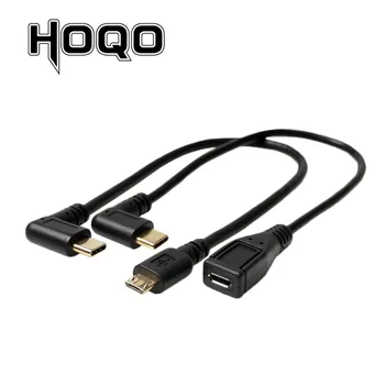 Masculin/Feminin Micro USB de Tip C Unghi Drept C la USB Micro B Sincroniza Datele de Încărcare Cablu de Alimentare Cablu pentru HDD Mobil Mp4 Carema
