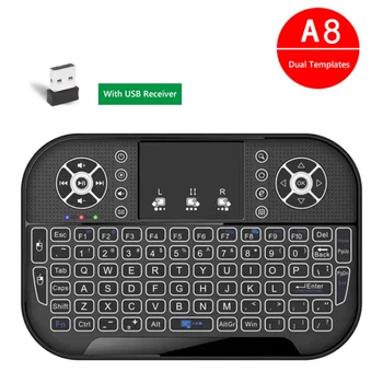 A8 cu iluminare din spate Mini Tastatura Wireless 2.4 G Bluetooth Mouse-ul de Aer de la Distanță Wireless Touchpad-ul de Control de la Distanță pentru Android TV Box PC-ul pentru Windows