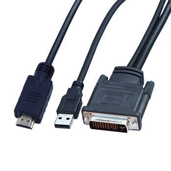 DVI M1-DA 30+5 pin la HD-compatibil Cablu Dual link+ USB Proiector cablu 1.7 m