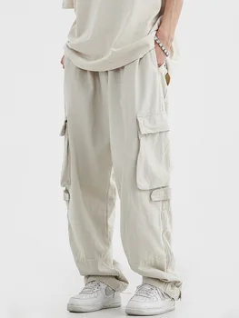 Barbati Casual de Marfă Supradimensionate Pantaloni Hip Hop Techwear Y2K Bărbați Pantaloni de Trening de Moda Harajuku Buzunarul Drept Streetwear Pantaloni
