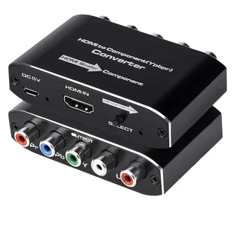 HDMI la YPbPr 5RCA RGB Component Convertor Adaptor cu R/L Audio de Ieșire pentru MacBook TV Blu-Ray DVD PS4 DVD, PSP, Xbox