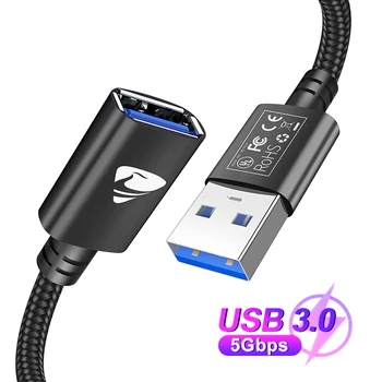 USB Cablu de Extensie USB 3.0 la USB de sex Feminin pentru Smart PC Laptop, TV Xbox One SSD Radiator Hard Disc U Extender Cablu Mini Viteza de Rapid
