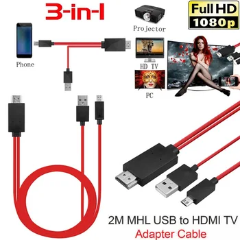 1080P MHL Micro USB la HDMI Compatibil cu Cablu Adaptor HDTV Cablu Convertor Pentru Telefoane Android Samsung Galaxy