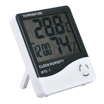 HTC-1 Camera de Interior LCD Digital Termometru Electronic Higrometru Măsurare Temperatură și Umiditate Metru Ceas Deșteptător Stație Meteo