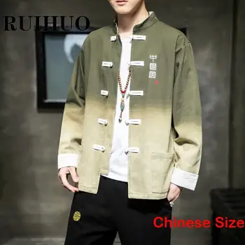 RUIHUO Chineză Stil de Epocă Sacou Bărbați Îmbrăcăminte de Iarnă Haina Pentru Bărbati Jachete Streetwear Chineză Marimea 5XL 2023 Primăvară New Sosire