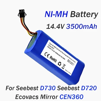 14,4 V 3500mAh NI-MH Baterie Pentru Seebest D730 Seebest D720 Ecovacs Oglindă CEN360 Robot Aspirator Piese