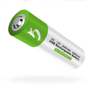 Usb Aa Oplaadbare Batterijen 1.5 V 2600 Mah Li-Ion Batterij Voor Afstandsbediening Muis Elektrische Speelgoed Batterij Originele