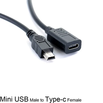 30cm Mini USB de sex Masculin la Tip-c de sex Feminin Taxa de Date Cablu Adaptor Cablu Adaptor