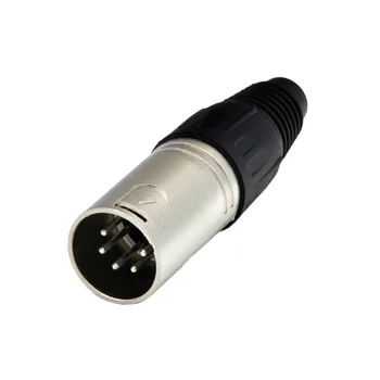 De înaltă calitate, 50pcs/lot NC5MX XLR 5 Pini de sex Masculin Plug Conector de Cablu Nichel w/ Argint de Contact