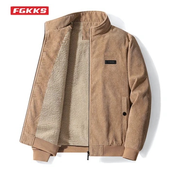 FGKKS 2022 Jacheta Pentru Barbati Toamna/Iarna Noi Cald Gros de Lână de Miel Haina Cu un Design de Înaltă Calitate de Vânzare de Sacou Pentru Bărbați