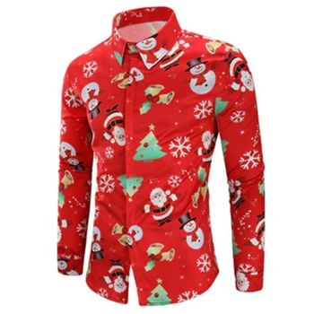 Cămăși Pentru bărbați Bărbați Casual, Fulgi de zăpadă, Moș crăciun Bomboane Tipărite de Crăciun Tricou Top Bluza de Îmbrăcăminte pentru Bărbați Combinezon Homme de Moda de Top