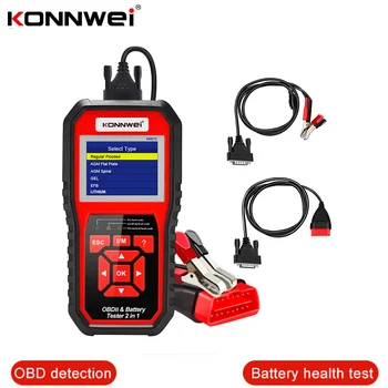 KONNWEI KW870 6V 12V Auto Motociclete Baterie Tester OBD2 Instrument de Diagnosticare Scanner 2 in1 Pornire Încărcare Instrumente de Testare pentru Masina