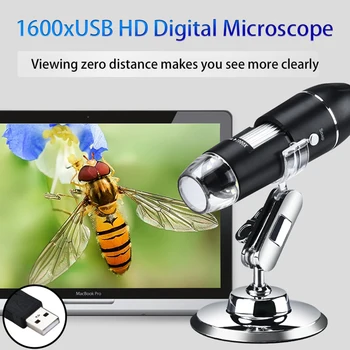 1600X USB Portabil Electronic Microscop Digital Portabil Lupa Microscop Suporturi pentru WIN10/8/7/XP MAC Sistem