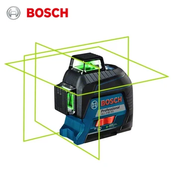 Bosch GLL3-60XG Verde 12Lines Nivel cu Laser de Proiectie Marcajul Cruce Linie Verticală, Orizontală Instrument de Măsurare Interioară în aer liber Nivel