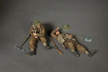 1/35 Rășină Figura Model kituri scenă de Război 2 cifre Unassambled Nevopsite 036