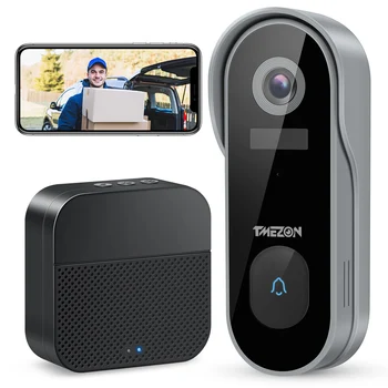 TMEZON CloudEdge APP WiFi Video Inteligent Soneria 1080P Interfon Chime Smart IP Video Interfon IR Alarma de Securitate Wireless cu Camera