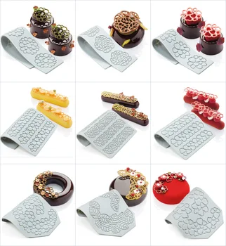 Multi-stil Tort Dantela Perna Love Bubble Frunze Bucătăria Moleculară Creative Mâncare Chinezească Placă de Mucegai Silicon Accesorii de Bucatarie