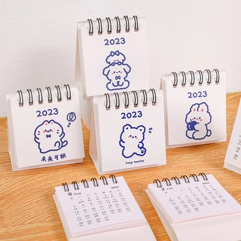 2023 Mini-Calendar De Birou Kawaii Calendar De Hârtie Masă Zilnic, Săptămânal Planificator Planificator Anual Agenda Organizer De Birou Papetărie