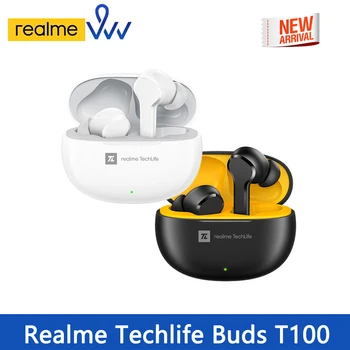 Realme TechLife Muguri T100 Bluetooth 5.3 AI ENC Ture Căști fără Fir Lung de Viață a Bateriei TWS rezistent la apa IPX5 Sport Cască