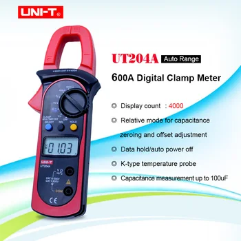 UNITATEA UT204A Digital ampermetric aotu gama True RMS LCD nr. de reper producător Ohm DC AC Voltmetru AC Ampermetru Datelor