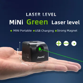Mini Laser de Nivel Orizontale Și Verticale de Linii Încrucișate Super Puternice de Rosu/Verde Fascicul Laser Linie în Interior și în aer Liber USB Portabil