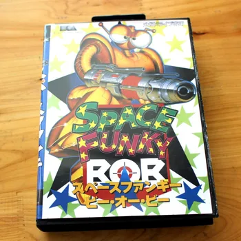 Spațiu Funky Bob de 16 Biți MD Carte de Joc cu Cutie de vânzare cu Amănuntul pentru Sega MegaDrive & Genesis Joc Video consola de sistem