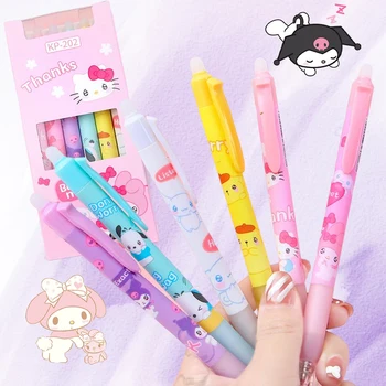 12PCS Hello Kittys Neutru Pen Kawaii Sanrio Kuromi Elevii Papetărie Albastru Pix Gel poate Jucării pentru Copii Cadouri de Crăciun