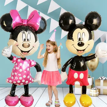 175cm Gigantul Disney Mickey Mouse, Decoratiuni Ziua de nastere pentru Copii Jucarii Minnie Mouse, Baloane Folie Baby shower Desene animate Clasice Globos