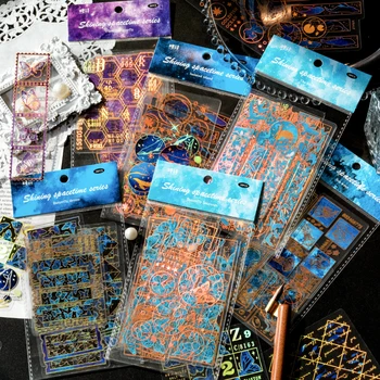 10buc/pack Estetica Stralucitoare Serii de Timp Fluture Autocolant Colorat Vis Scrapbooking DIY Jurnal Album Retro Vaporwave Stick