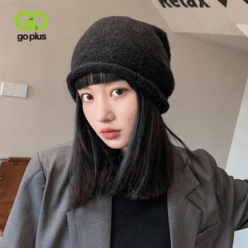 GOPLUS Tricotate Capota Unisex Pălării de Iarnă Roz Hip Hop Beanie Moda coreeană Fată Albă Capace Moi Casquette Gorro Hombre Invierno