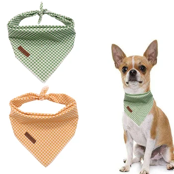 2 Buc Stil Unic Labe de Câine Pisică Bandană Câine Accesseries Animal de casă Produse Cadou pentru Câine Bandaj Bandană Guler Carouri
