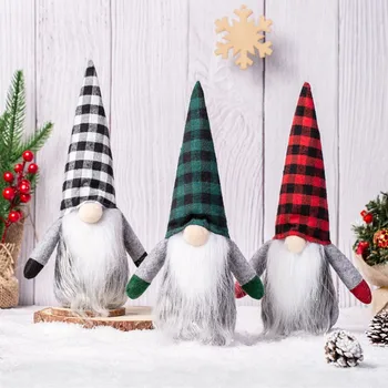 Crăciun Fără Chip Bătrân Pom De Crăciun Agățat Ornamente Handmade De Pluș Gnome Moș Crăciun Decorare Pom De Crăciun Cadou De Crăciun
