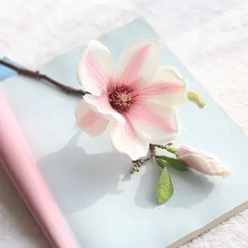 JAROWN Artificiale Magnolia Flori de Mătase Ramură Fals Floare Fleur Artificielle Flores Aranja Masa Decor Nunta Petrecere accesoriu
