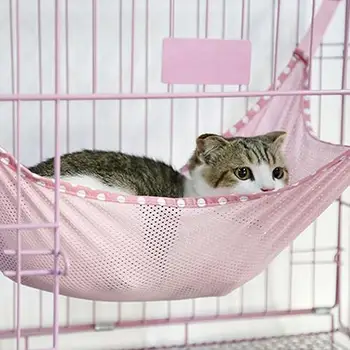 Multifuncțional Cat Mat Vara Pânză de Plasă Respirabil Hamac Cușcă Incuietoare Agățat Pat pentru animale de Companie Pisica Animal Convient Pentru a Utiliza