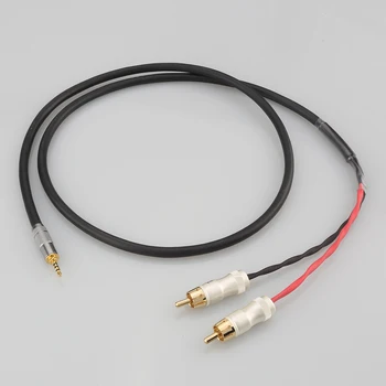 HIFI 2.5/3.5/4.4 mm Echilibrat de sex Masculin la 2 RCA Audio de sex Masculin Cablu Adaptor 6.35 mm XLR 7n-OCC Singur Cristal Copperr Cablu Audio