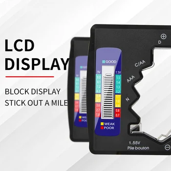 Profesionale Capacitatea Bateriei Verificați Detector LCD Display Digital Capacitate Baterie Metru Ușor de Utilizat pentru Capacitate Instrument de Diagnosticare