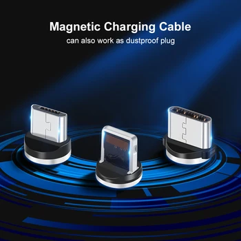 Magnetic Cablu Micro Usb de Tip C Super-Rapid de Încărcare Usb Telefon C Lumina LED-uri de Telefon 1M Pentru iPhone Xiaomi