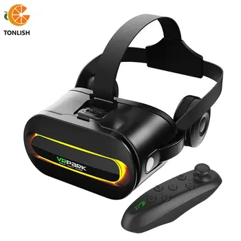 TONLISH VRPARK J60 Bluetooth 3D VR Căști Inteligente, Ochelari de Realitate Virtuală, Casca de 4.5-6.7 Telefon Inteligent Joc Video Binoclu