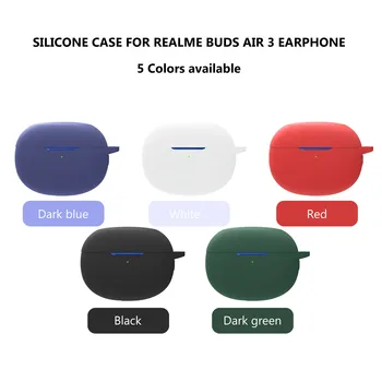 Silicon moale Caz Capacul de Protecție Pentru Real Muguri de Aer 3 Albastru-dinte Wireless Căști de Protecție Maneca Pentru mine Airbuds 3