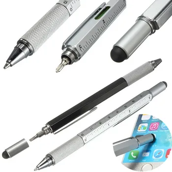 6 in 1 Multifunctional Pix Șurubelniță Pen Conducător Scară Touch Screen Pen Tool Predare Rechizite de Birou Dropshipping