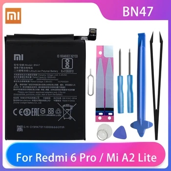 Original Xiaomi Redmi 6 Pro / Km A2 Lite baterii de Telefon BN47 de Mare Capacitate Reîncărcabilă Baterie Telefon 4000mAh Instrumente Gratuite AKKU