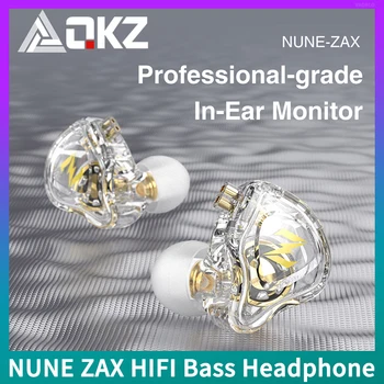 Original QKZ NUNE-ZAX HIFI Bass Căști Cu Microfon Detașabil Audiio Cablu Dinamic cu Fir Căști Monitor Nivel Căști de 3,5 MM AUX