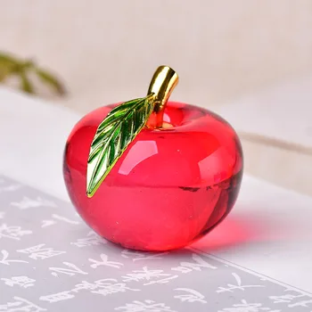 Apple Ornamente Colorate Glazura Decor Acasă de Sticlă Decor Cristal de Cuarț Ziua Îndrăgostiților/cadou de Crăciun DIY cadou