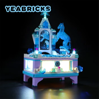 YEABRICKS Lumină LED-uri Kit pentru 41168 Elsa Caseta de Bijuterii Crearea Blocuri Set (NU se Includ În Model) Jucarii pentru Copii