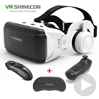 VR Ochelari de Realitate Virtuală 3D Ochelari VR Căști pentru 4-6.7' IOS, Android Smartphone Google Carton Ochelari Virtuale cu Gamepad
