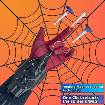 ML Legende Spiderman Web Shootere Jucării Peter Parker figurina Spider Man Launcher Cosplay Mănuși de Recuzită Cadou pentru Copii Băiat