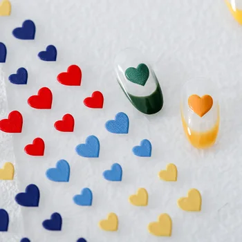 1 Foi de Dragoste Inima 3D Unghii Autocolante DIY Colorate Inima Decalcomanii de Ziua Îndrăgostiților Nail Art Sfaturi Accesorii